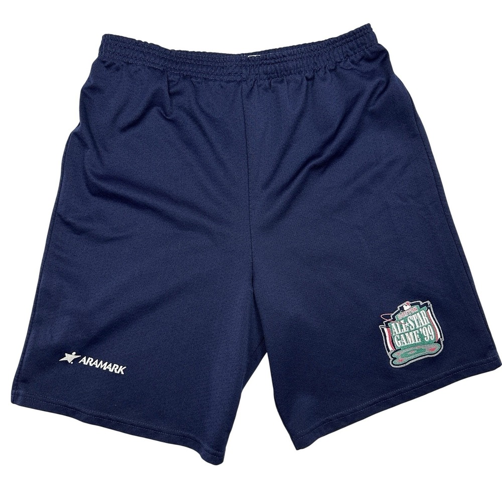 Rare VTG‎ Majestic Boston All Star Game 99' Shorts Mens Size L Navy Blue